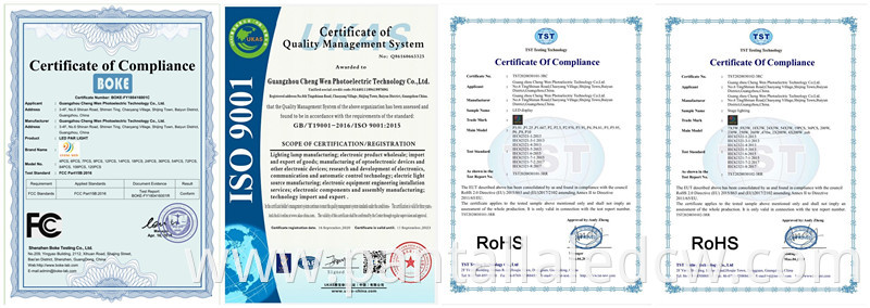 LED Wall Certificate FC RoHS